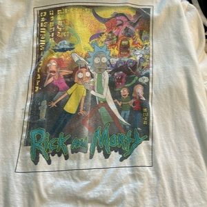 RARE Rick and Morty shirt, LG, white, journeys, adult swim, 100% cotton